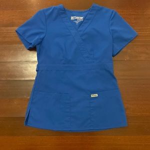Grey’s Anatomy royal blue scrub top. Size small